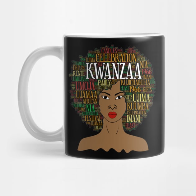 Kwanzaa Afro Word Art by blackartmattersshop